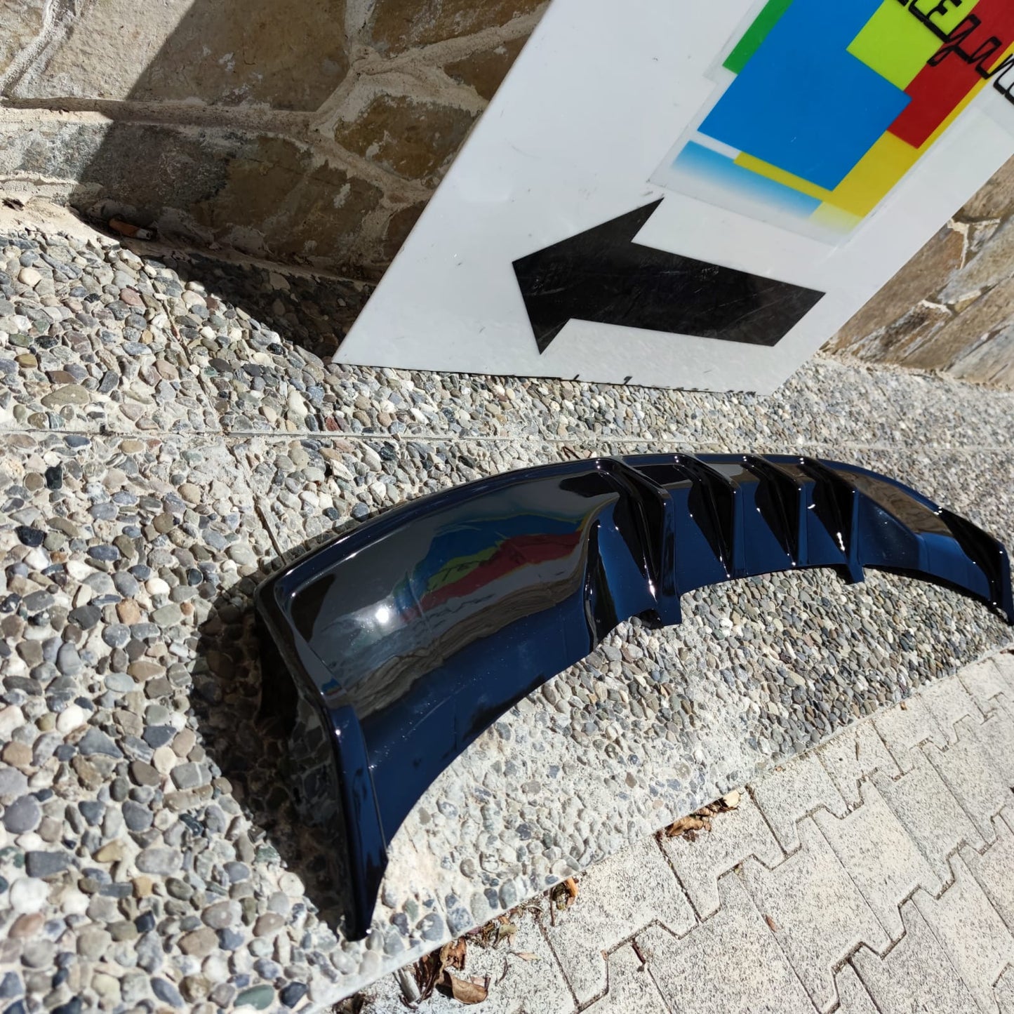 OPEL ASTRA K 2015+ REAR BUMPER DIFFUSER ABS BLACK OPC