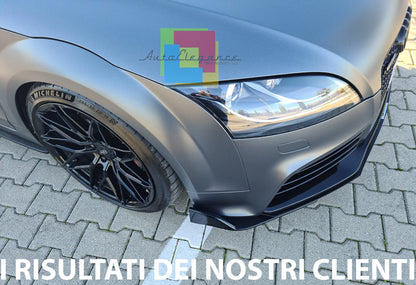 AUDI TT 8J 06-14 SPLITTER SOTTO PARAURTI ANTERIORE ABS NERO LUCIDO 2PEZZI AUTOELEGANCERICAMBI