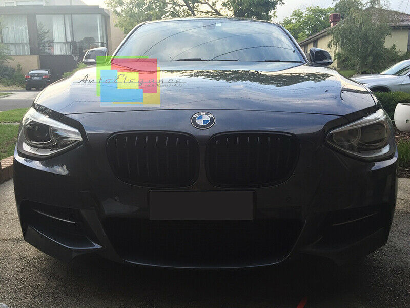 Griglia Calandra Anteriore Nero Lucido Per BMW Serie 1 F20 F21 (2011-2014) Con Doppia Fascia, In Plastica ABS