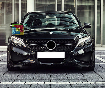 GRIGLIA ANTERIORE NERA DESIGN AMG PER MERCEDES CLASSE C W205 S205 2014+