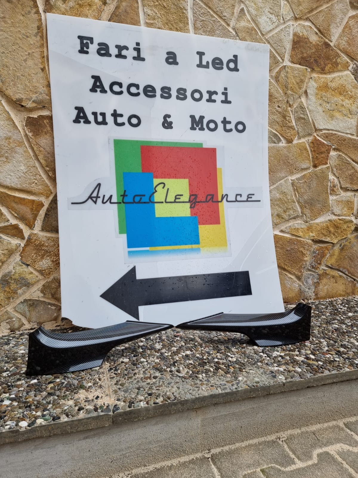 BMW SERIE 3 E92 E93 M 06-10 BAFFI SOTTO PARAURTI ANTERIORE CARBON LOOK M SPORT AUTOELEGANCERICAMBI