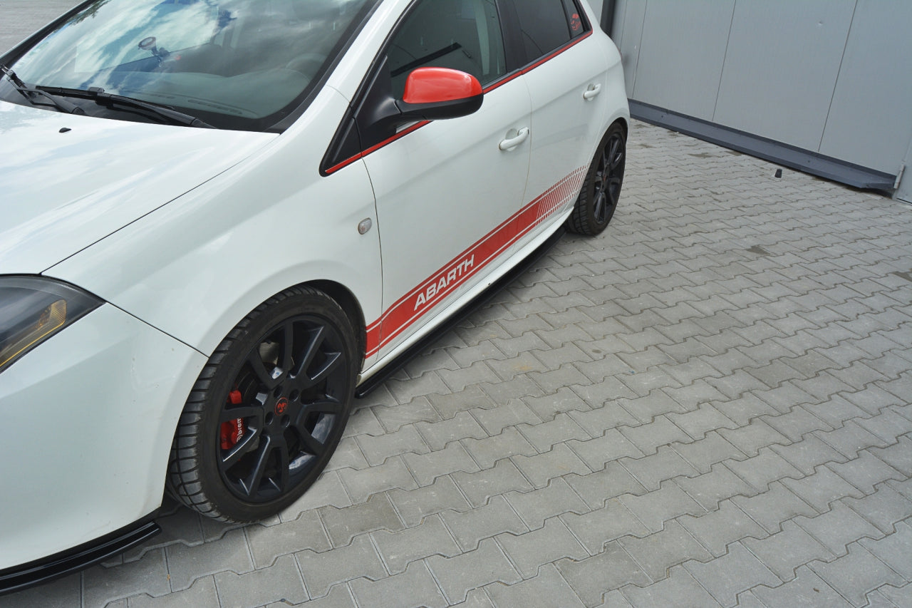 FIAT BRAVO II 2006-2014 SPLITTER UNDER SIDE SKIRTS ABS GLOSSY BLACK 0070