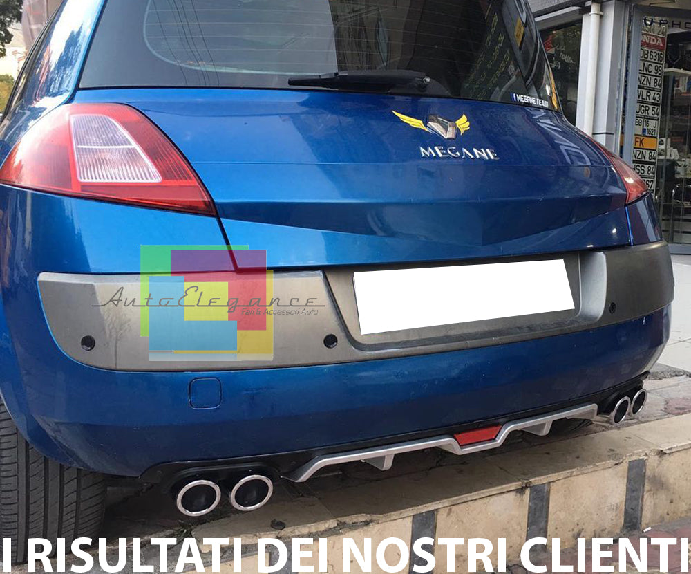 DAM UNDER BUMPER FOUR TERMINALS RENAULT MEGANE 2 II ABS DIFFUSER