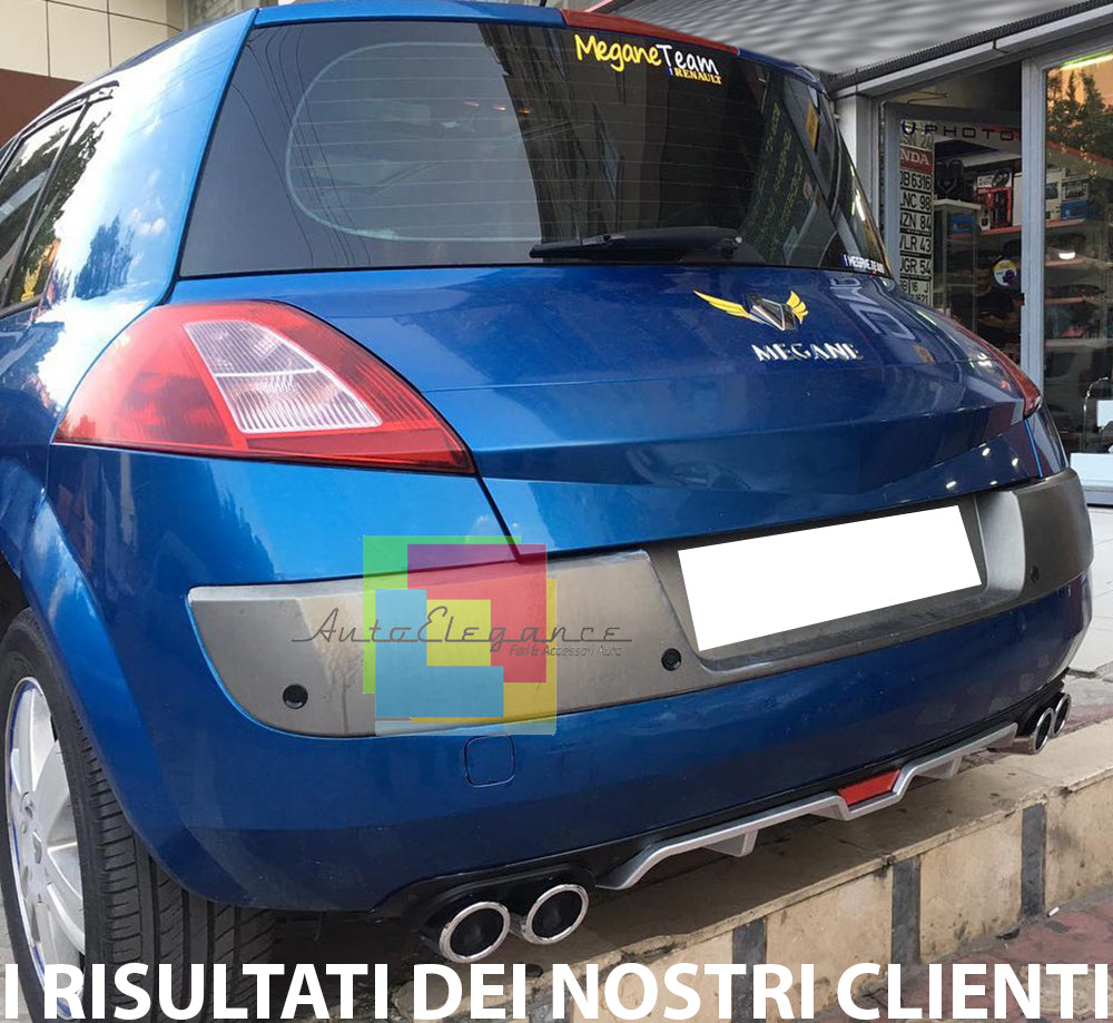 DAM UNDER BUMPER FOUR TERMINALS RENAULT MEGANE 2 II ABS DIFFUSER