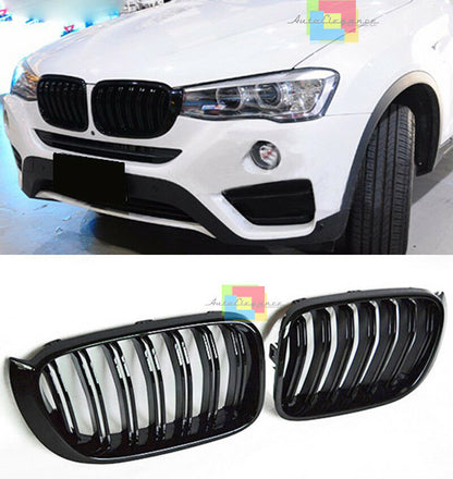 BMW X4 F26 2014+ GRIGLIA ANTERIORE NERA DOPPIA FASCIA - MASCHERINA LOOK M AUTOELEGANCERICAMBI