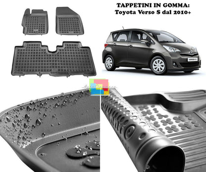 Toyota Verso S 2010+ TAPPETINI AUTO IN GOMMA - TAPPETI TOP QUALITA -1