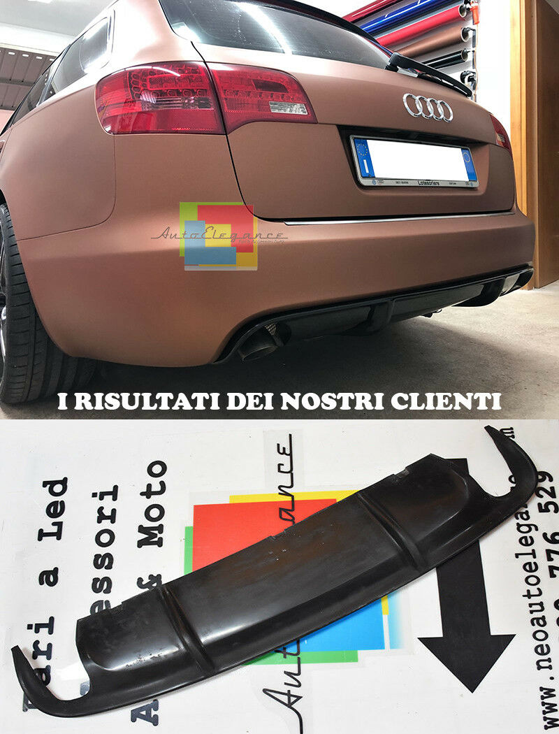 RS6 DIFFUSORE PER AUDI A6 4F C6 05-08 AVANT SPOILER SOTTO PARAURTI ESTRATTORE