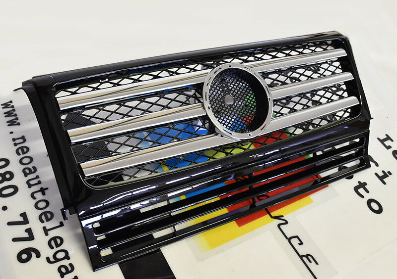 MERCEDES W463 Classe G 1990-2010 GRIGLIA ANTERIORE LOOK AMG PROFILI CROMATI .-