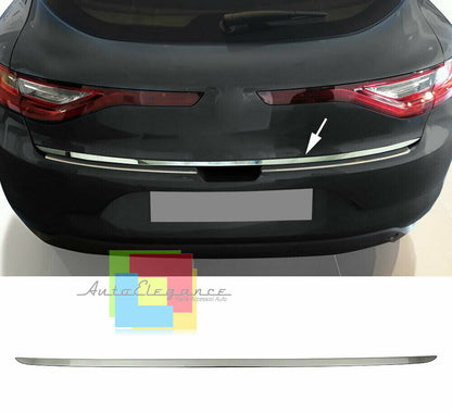 PIASTRA CROMATA PORTELLONE COFANO POSTERIORE RENAULT MEGANE 4 IV ACCIAIO INOX