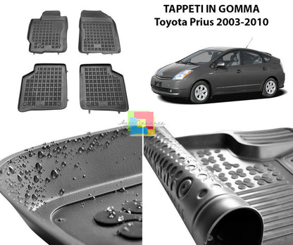 TOYOTA PRIUS 2003-2010 TAPPETINI AUTO IN GOMMA - TAPPETI TOP QUALITA -1