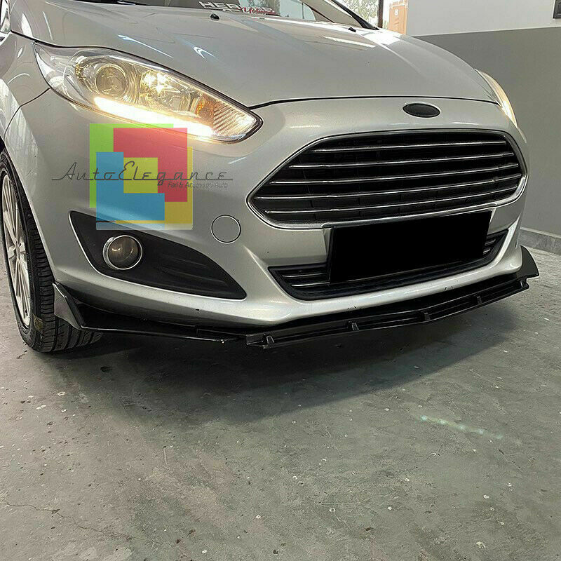 0171 FORD FIESTA MK7 SPLITTER PARAURTI ANTERIORE NERO LUCIDO LOOK RS AUTOELEGANCERICAMBI