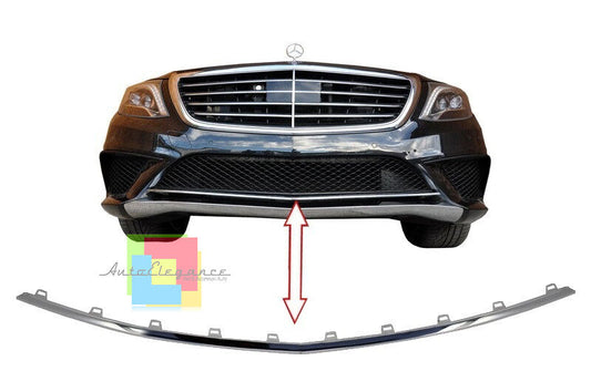 MODANATURE CROMATE SOTTO PARAURTI ANTERIORE MERCEDES S W222 2013+ LOOK AMG C65