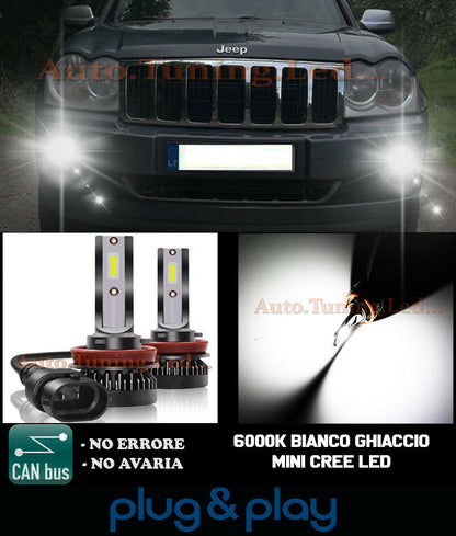 CREE LED FOG LIGHTS JEEP GRAND CHEROKEE CAMBUS ICE WHITE 8000LM