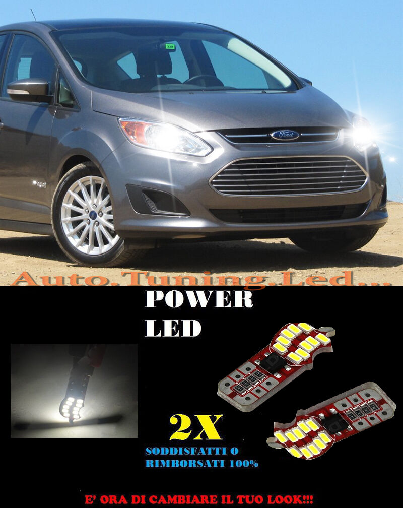 LUCI POSIZIONE FORD C MAX 2010+ CANBUS T10 BIANCO 20 LED SUPER QUALITA