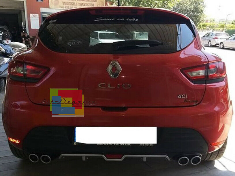 RENAULT CLIO IV 2012+ DIFFUSORE SOTTO PARAURTI QUATTRO TERMINALI ABS -