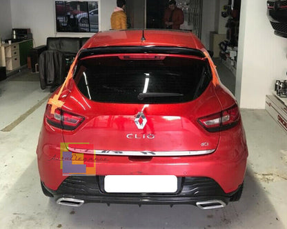 DIFFUSORE POSTERIORE RENAULT CLIO IV 2012+ SOTTO PARAURTI TERMINALI CROMATI ABS