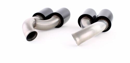 GTS Look Black Dual Exhaust Tips for Porsche Cayenne 92A Facelift 14-17 
