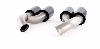 GTS Look Black Dual Exhaust Tips for Porsche Cayenne 92A Facelift 14-17 