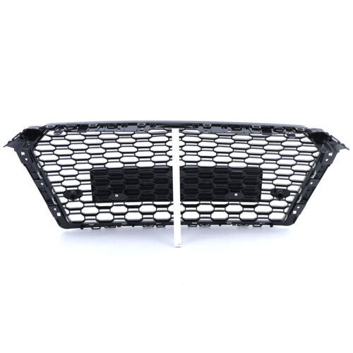 Gloss Black Emblemless Honeycomb Sport Grille for Audi A4 B9 8W 15-19 
