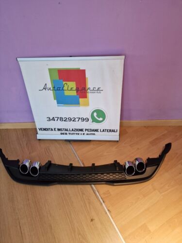 VW POLO AW1 REAR DIFFUSER UNDER BUMPER FOUR TIP ABS BLACK ..-