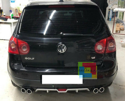 VW GOLF 5 V 03-08 SOTTO PARAURTI POSTERIORE DIFFUSORE QUATTRO TERMINALI ABS