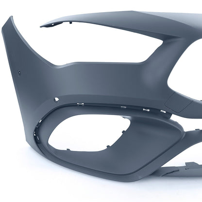 Sports bumper with radiator grille Gloss black for Mercedes CLA C118 from 19