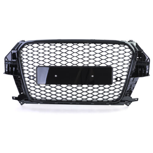 Gloss black honeycomb sports grille for Audi Q3 8U pre-facelift 11-15