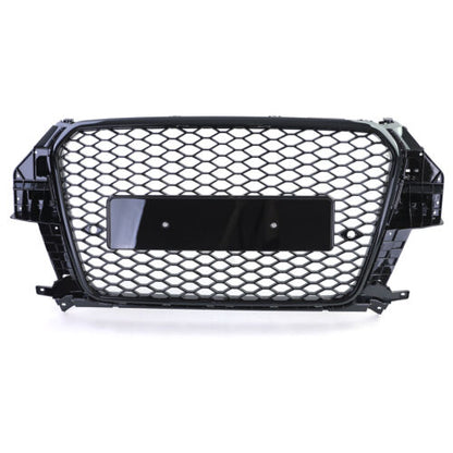 Gloss black honeycomb sports grille for Audi Q3 8U pre-facelift 11-15