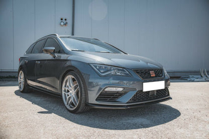 SPOILER SOTTO PARAURTI ANTERIORE LAMA SEAT LEON 5F 2017+ CUPRA FR NERO SPLITTER