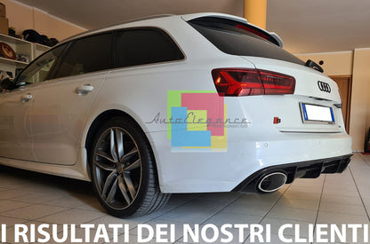 AUDI A6 4G C7 2015-2018 LIFT SOTTO PARAURTI POSTERIORE RS6 DIFFUSORE & TERMINALI AUTOELEGANCERICAMBI