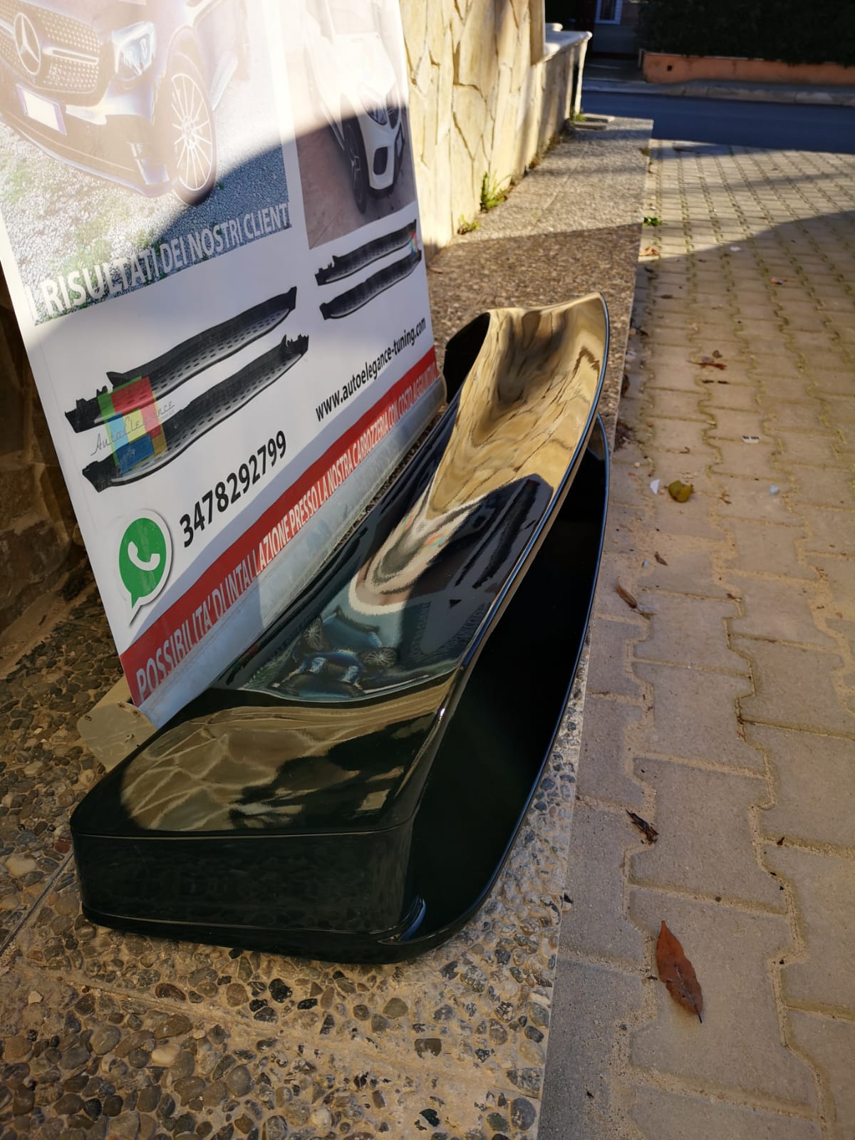 BMW SERIE 3 E36 BERLINA COUPE SPOILER M3 LOOK POSTERIORE COFANO NERO LUCIDO AUTOELEGANCERICAMBI
