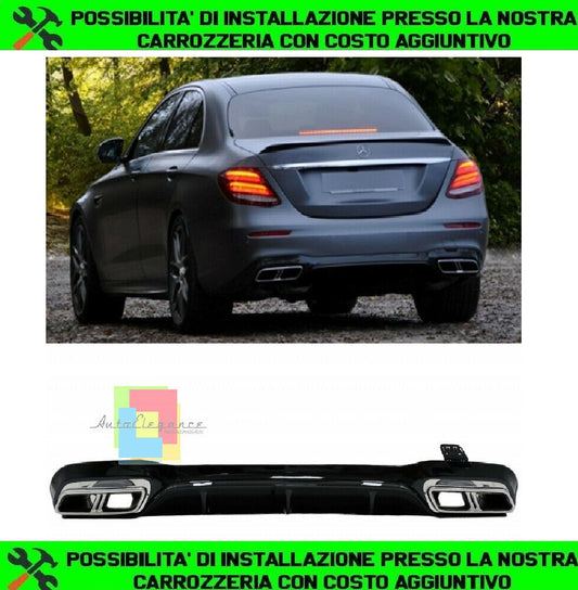 UNDER BUMPER MERCEDES E-CLASS W213 REAR DIFFUSER AMG E63 + TIPPER