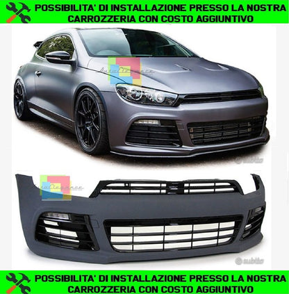 VW SCIROCCO 2008-2014 FRONT BUMPER + GRILLES R-LINE LOOK