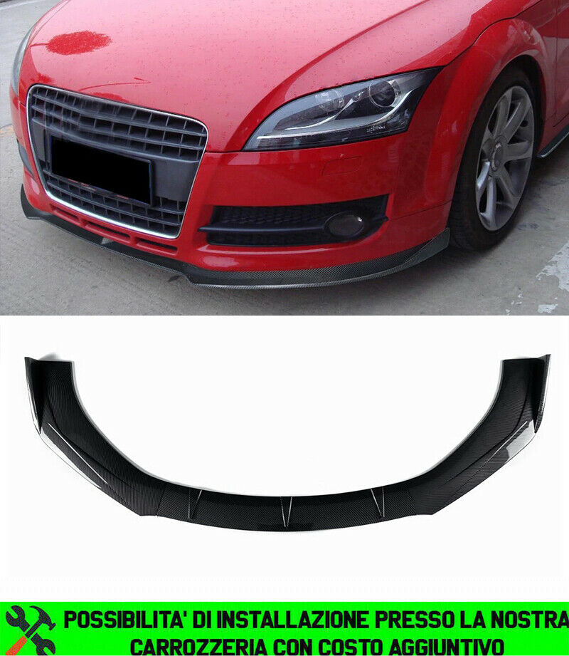 SPLITTER SOTTO PARAURTI ANTERIORE AUDI TT 8J ABS SPORTIVO CARBON SPOILER RSTT