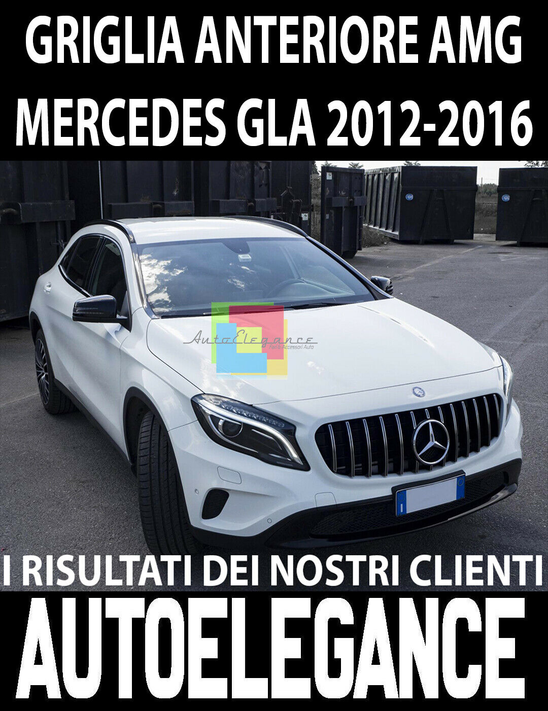 MERCEDES GLA X156 2013 AL 2016 GRIGLIA ANTERIORE AMG PANAMERICANA SATINATA