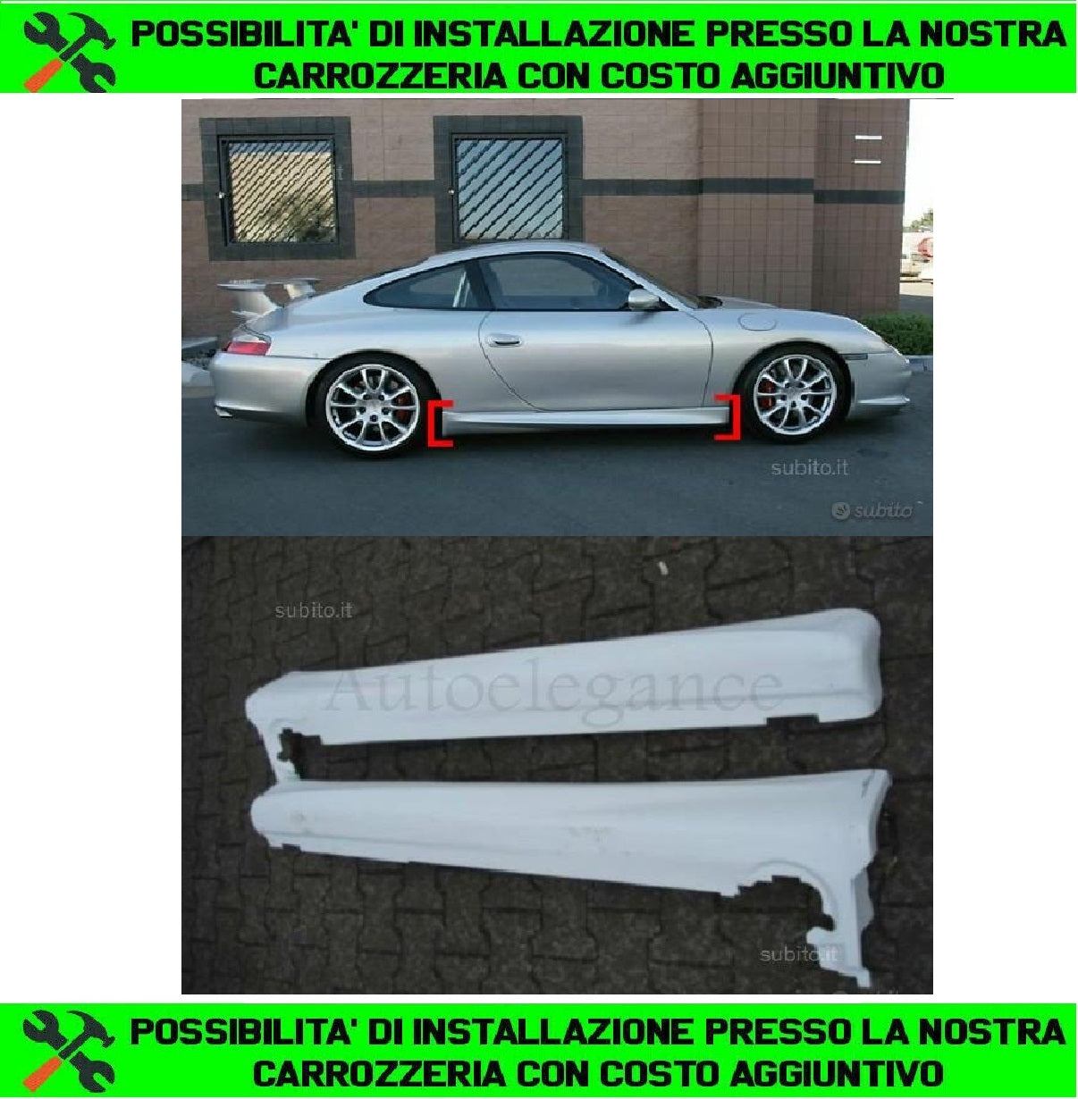 PORSCHE 911 996 SPOILER  MINIGONNE LATERALI GT3