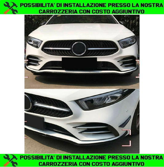 MERCEDES A W177 2018+ SPLITTER PARAURTI ANTERIORE LIP SPOILER CARBONIO AMG A45