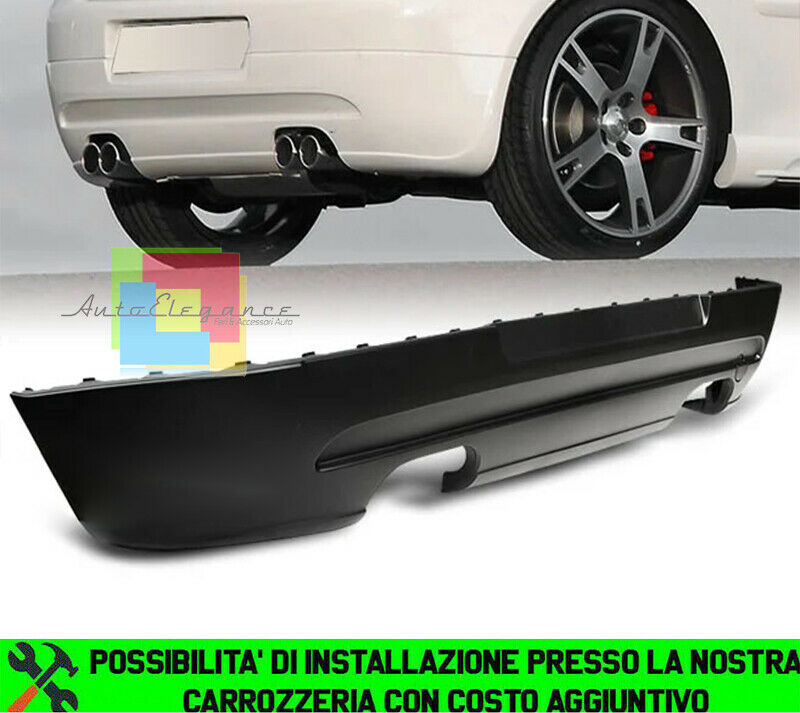 VW GOLF 5 V 03-08 UNDER REAR BUMPER DIFFUSER FOUR EXHAUSTS ABS