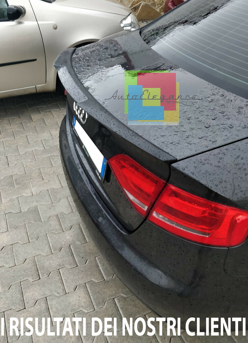 SPOILER LOOK RS4 POSTERIORE COFANO AUDI A4 B8 8K BERLINA 2008-2015 IN ABS /