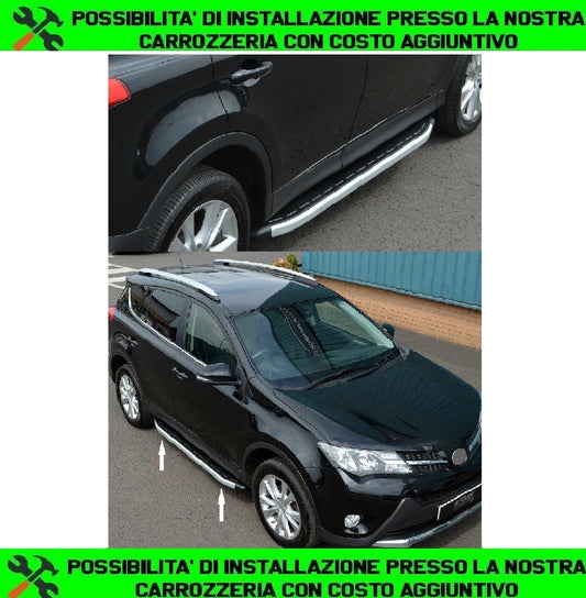 BARRE di alluminio laterali passi Pedane per adattarsi TOYOTA Rav4 (2013+) AUTOELEGANCERICAMBI