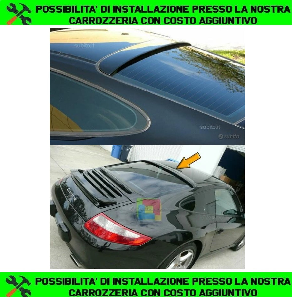 SPOILER ALETTONE LUNOTTO PORSCHE 911 996