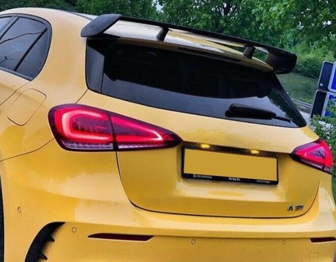 MERCEDES A-CLASS W177 REAR SPOILER AMG LOOK ROOF ABS BLACK WING