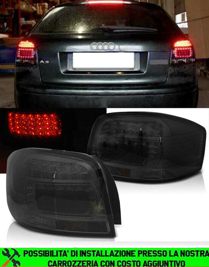 LED REAR LIGHTS RESTYLING LOOK BLACK LIGHTS AUDI A3 8P 2004-2008 3 DOORS