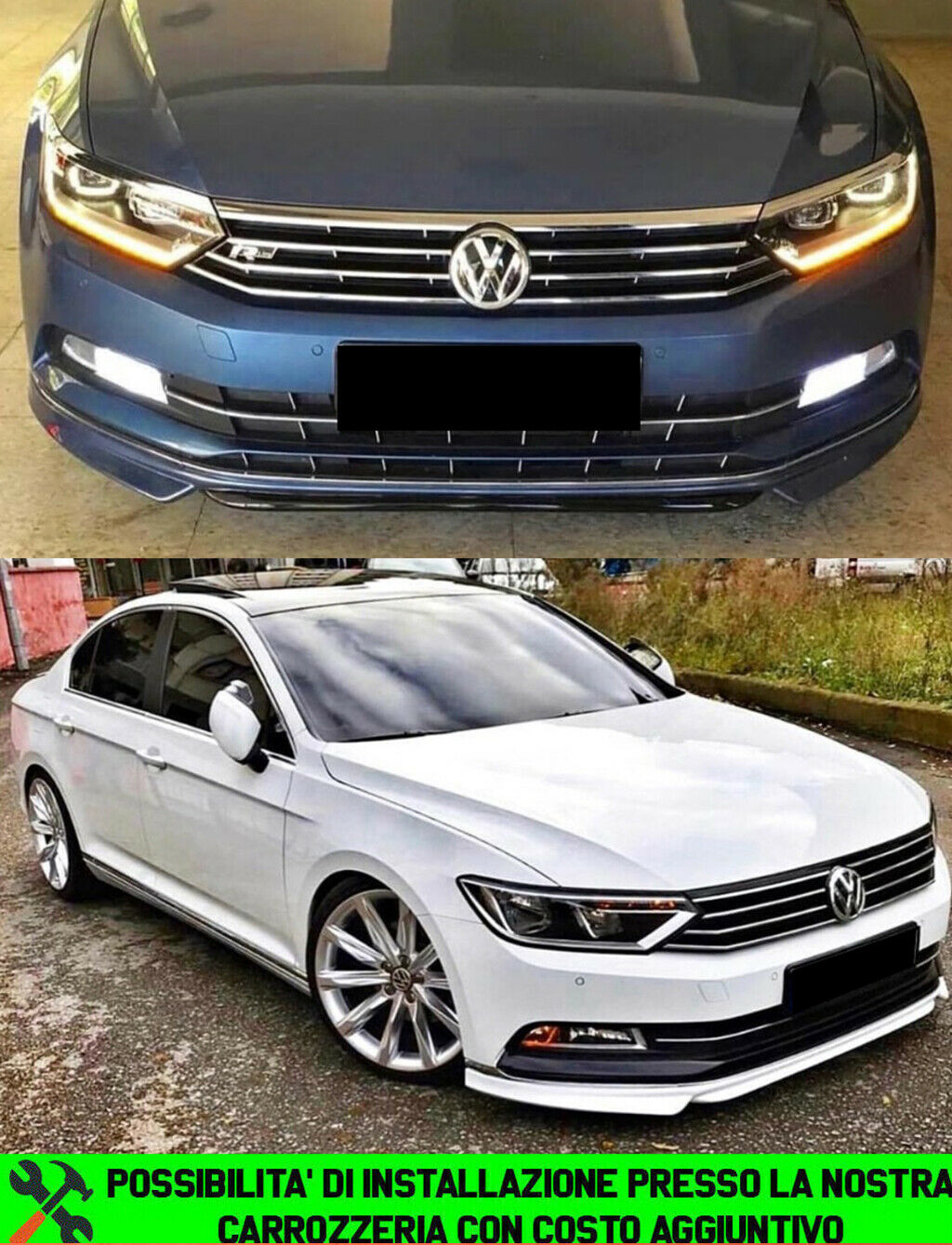 VW PASSAT B8 2014-2018 FRONT BUMPER ABS SPORT RLINE LOOK