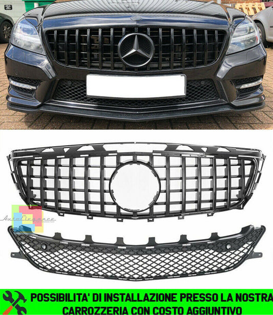 FRONT GRILLE MERCEDES CLS W218 2011-2014 MASK BLACK PROFILES
