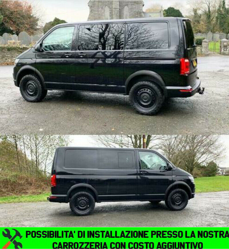 VW T5 TRANSPORTER 2003-2015 SPOILER PARAFANGHI ALLARGATI SPORTIVI IN ABS -.