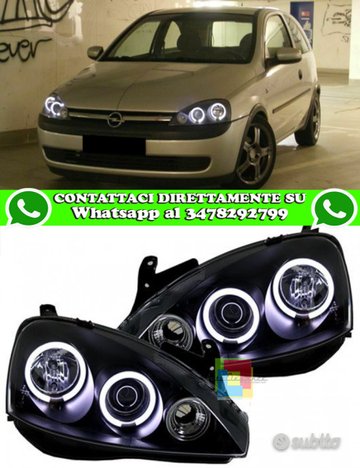 OPEL CORSA C 2000-2006 BLACK ANGEL EYES HEADLIGHTS CCFL