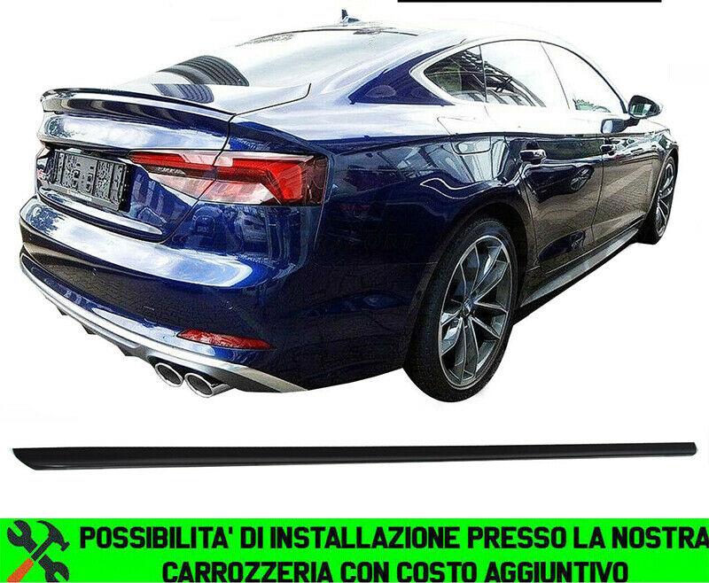 AUDI A5 5F SPORTBACK 2016+ SPOILER POSTERIORE SUL COFANO LOOK SLINE S5 - ABS - AUTOELEGANCERICAMBI