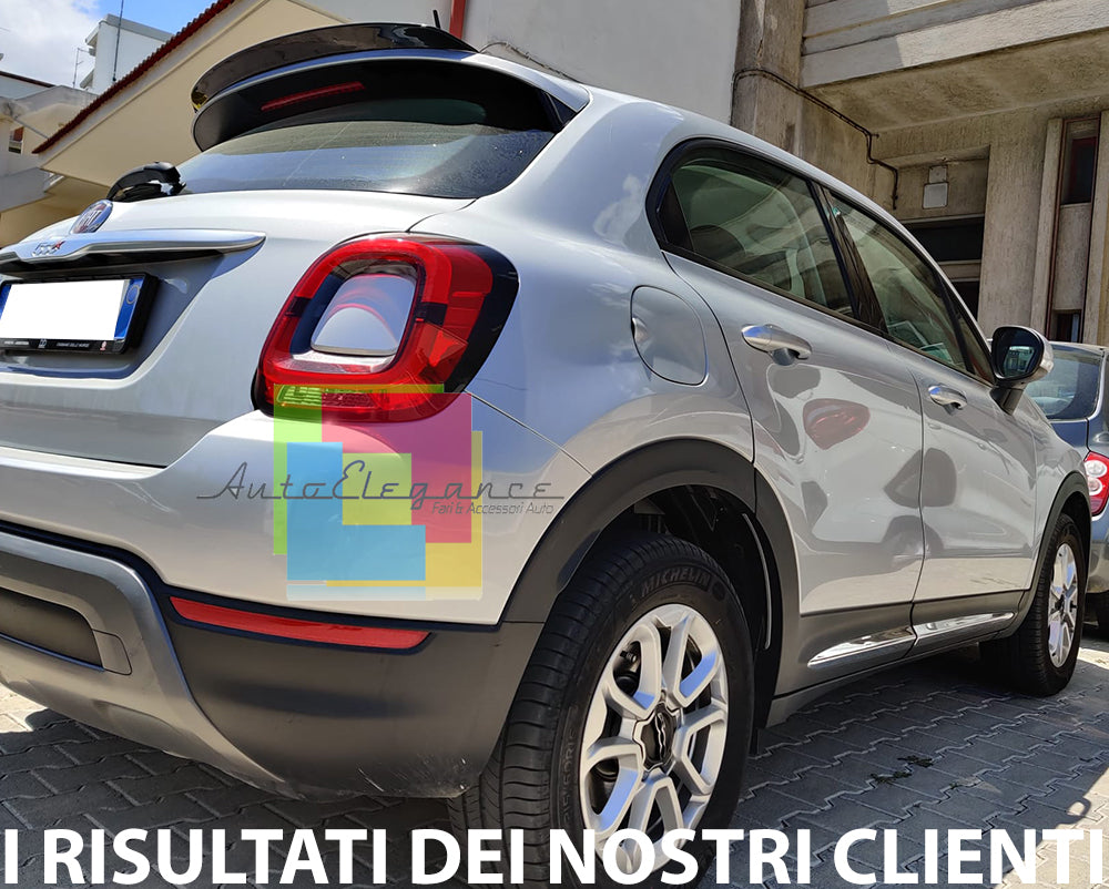 FIAT 500X ADDITIONAL REAR ROOF SPOILER WING LOW SPOILER GLOSSY BLACK