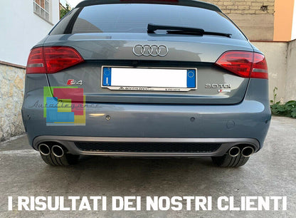 DIFFUSORE S-LINE AUDI A4 B8 8K 2008-2012 DOPPIO SCARICO - SOTTO PARAURTI .--